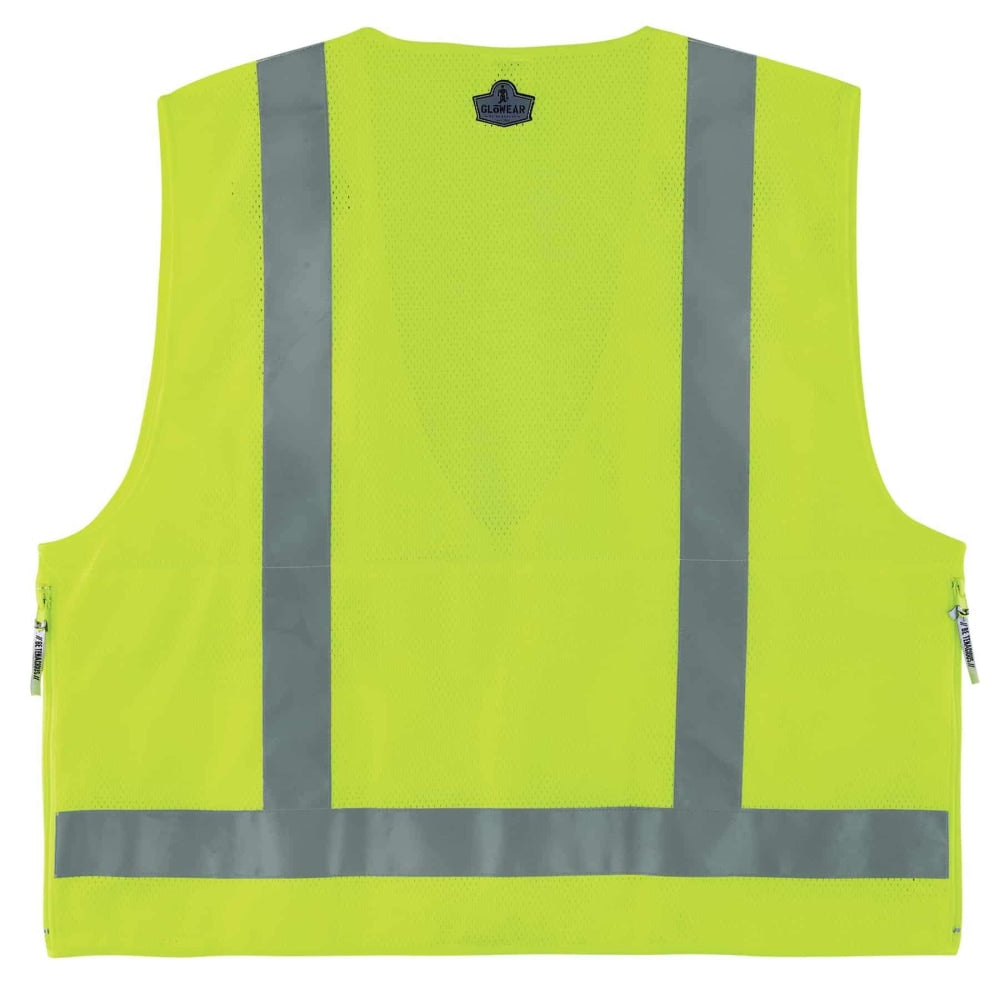 Ergodyne GloWear Safety Vest, Surveyors 8250Z, Type R Class 2, 4X/5X, Lime