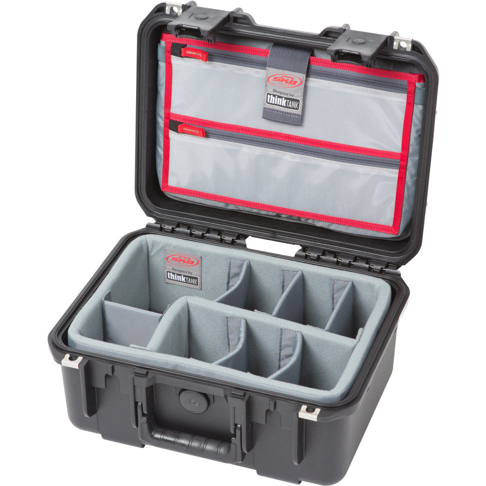 SKB Cases iSeries Protective Case With Padded Dividers And Lid Divider, 12-1/2in x 8-1/2in x 6-1/4in, Black