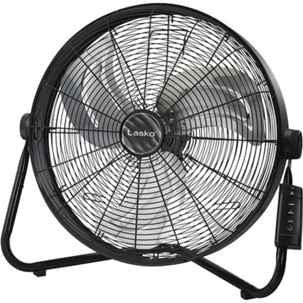 Lasko 20in 3-Speed High Velocity Fan with Remote Control, 22inH x 7inW x 22inD, Black