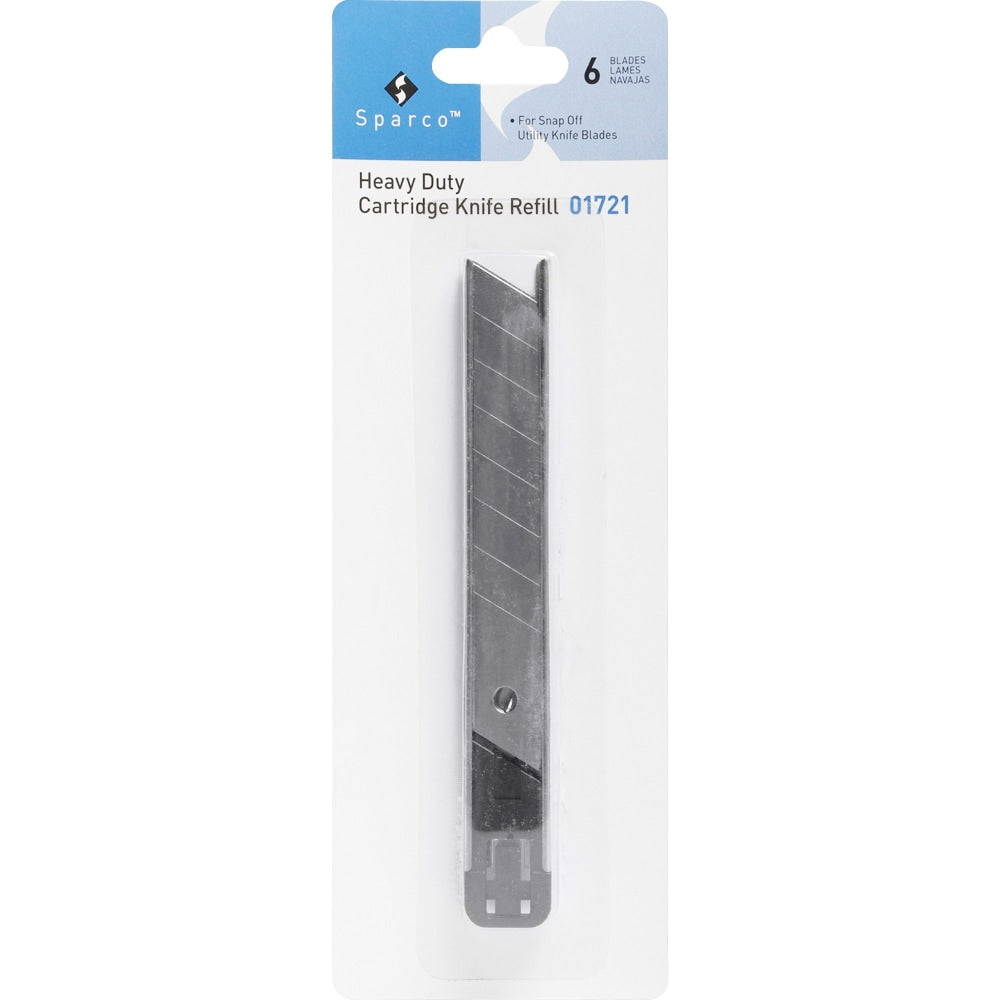 Sparco Products Cartridge Utility Knife Refill Cartridge, Pack Of 6 Blades