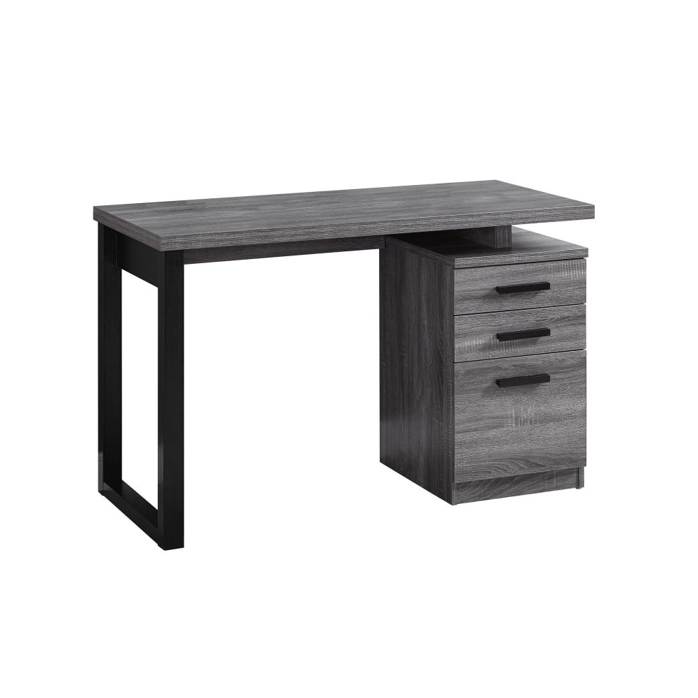 Monarch Specialties 48inW Left-Or-Right Facing Computer Desk, Gray/Black