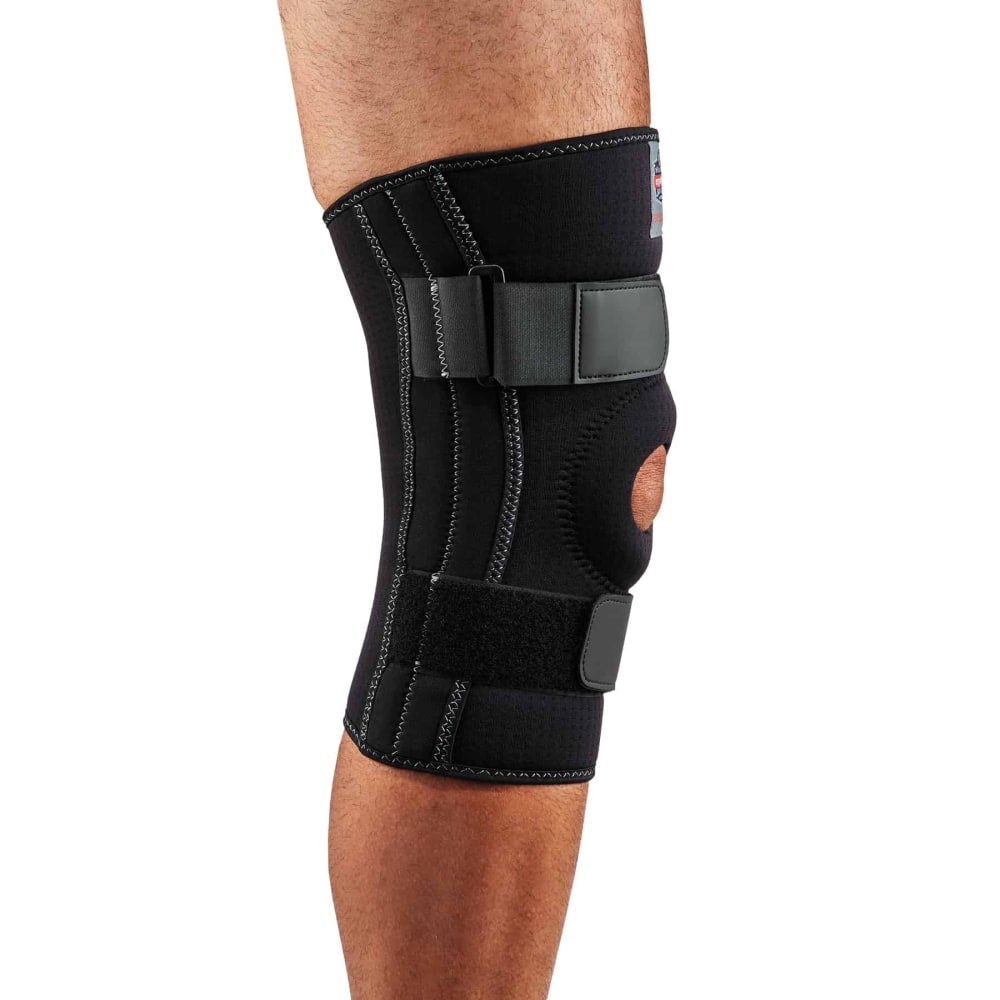 Ergodyne Proflex 620 Knee Sleeve, With Open Patella/Spiral Stays, Small, Black