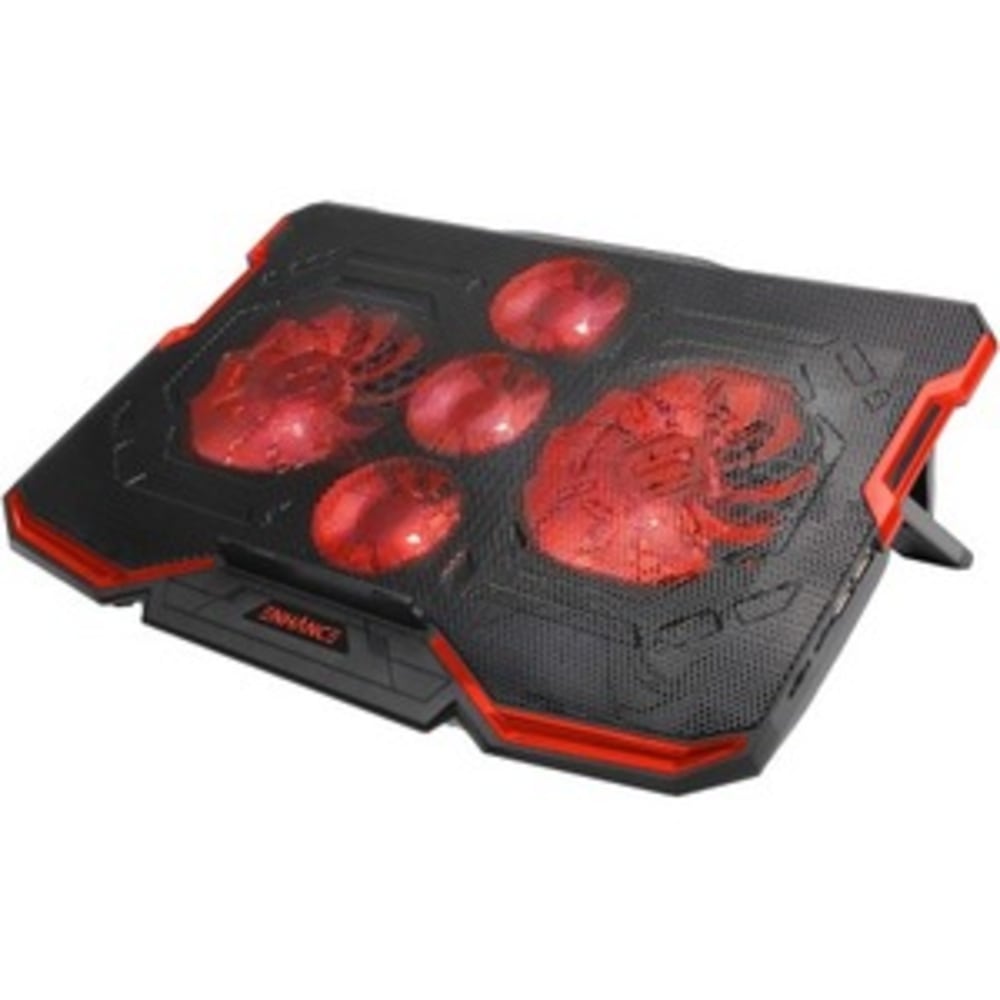 Enhance Cryogen 2 Laptop Cooling Pad (Red) - Upto 17in Screen Size Notebook, Gaming Console Support - 5 Fan(s) - 523.6 gal/min - Red