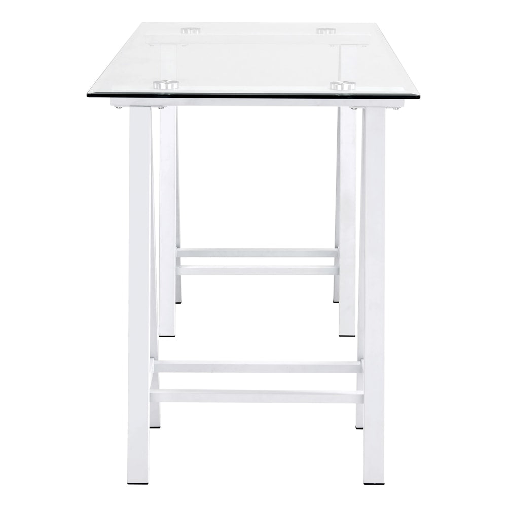 Office Star Middleton 47inW Writing Desk, Clear/White