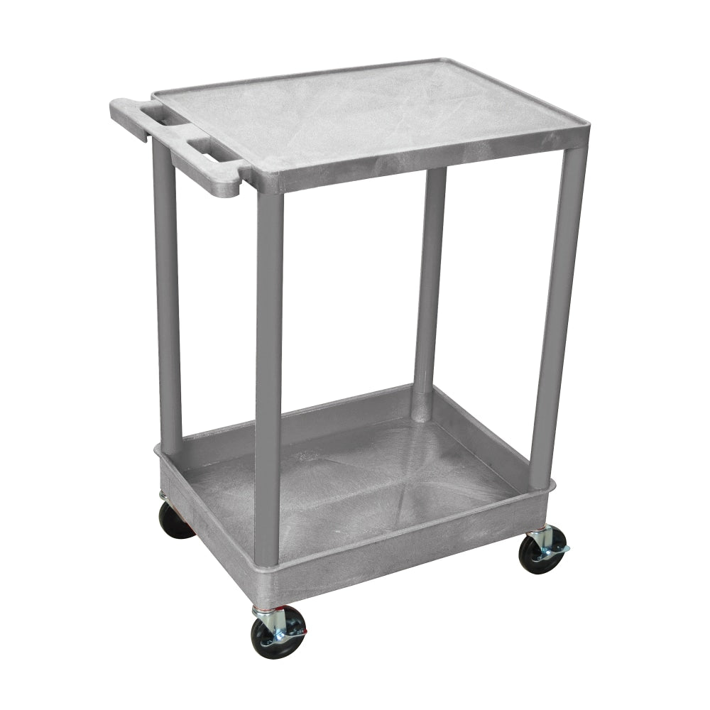 H. Wilson Plastic Tub Cart, 35 1/16inH x 24inW x 18inD, Gray