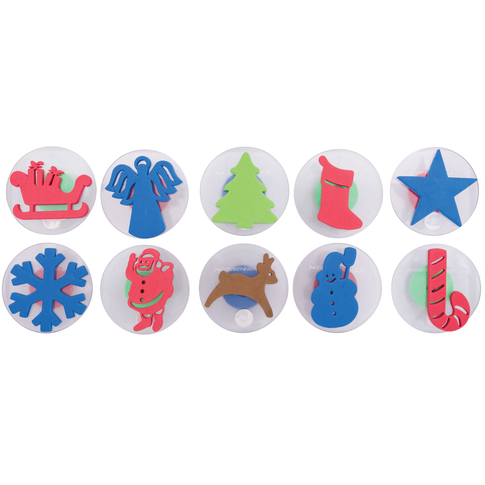 Learning Advantage Ready 2 Learn Giant Stampers, Christmas Shapes, Set Of 10 Stampers