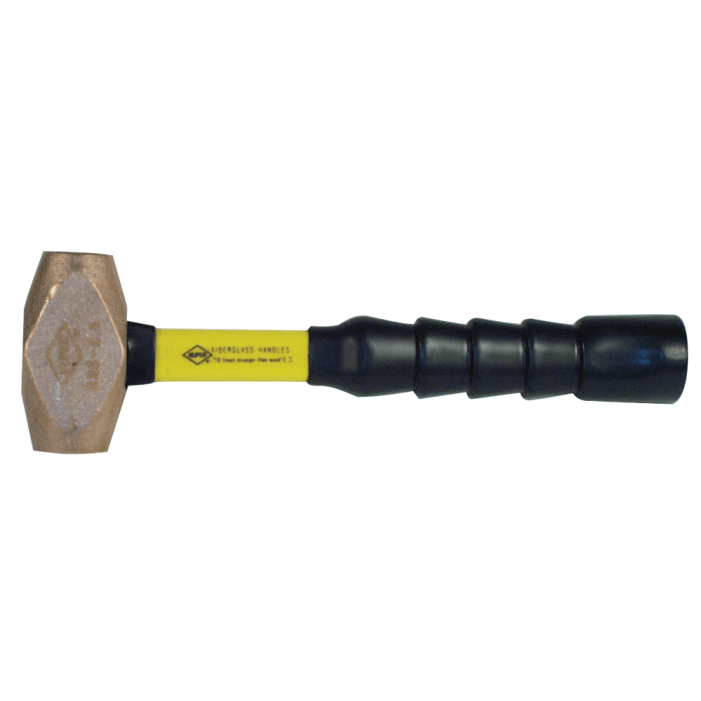 Classic Nuplaglas Non-Sparking Brass Hammer, 1-1/2 lb Head, 12 in SG Handle