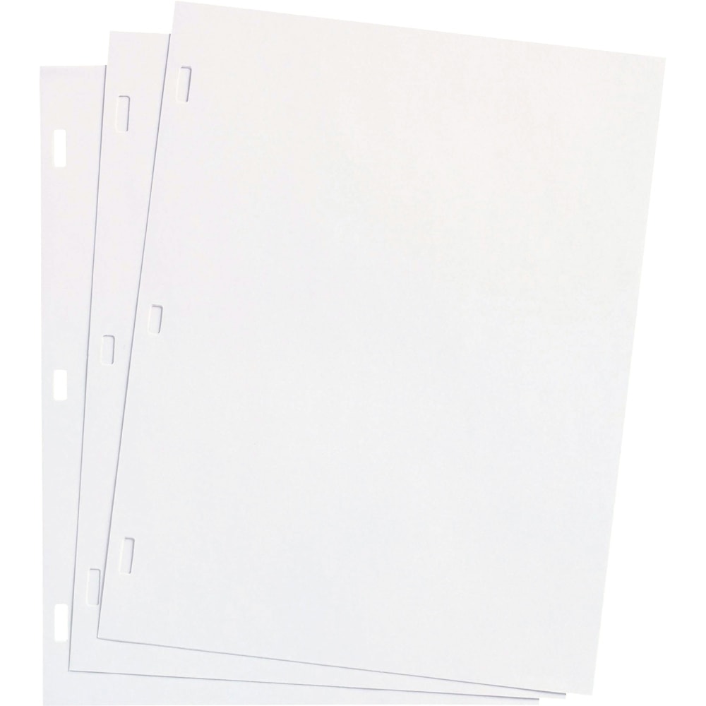 Wilson Jones White Ledger Paper, 8 1/2in x 11in, Plain, 100 Sheets/Box - Plain - Unruled - 3 Hole(s) - 28 lb Basis Weight - 8 1/2in x 11in - White Paper - Punched - 100 / Box