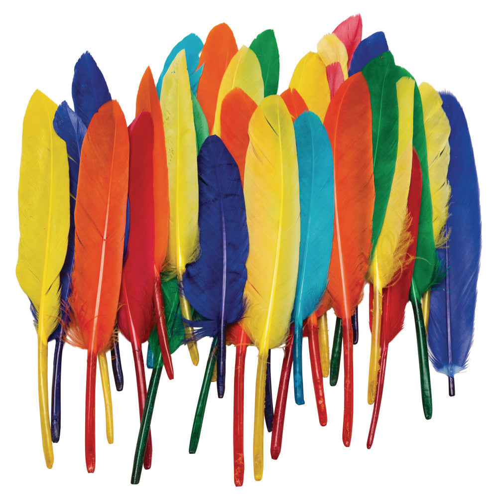 Creativity Street Duck Quills, Assorted Colors, 14 Grams Per Pack, Set Of 6 Packs