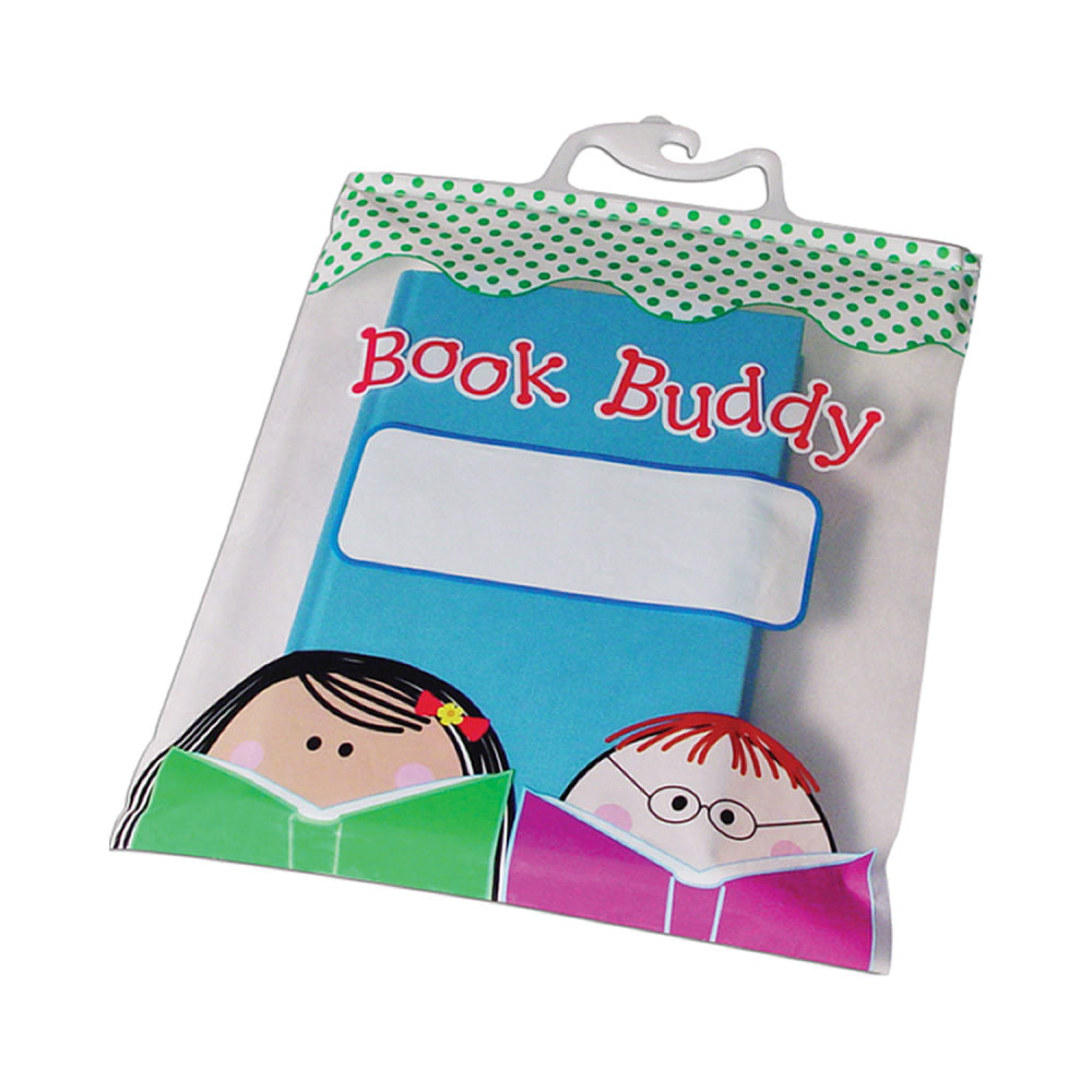 Creative Teaching Press Book Buddy Bags, 10-1/2inW x 12-1/2inH, Multicolor, 6 Bags Per Pack, Set Of 2 Packs