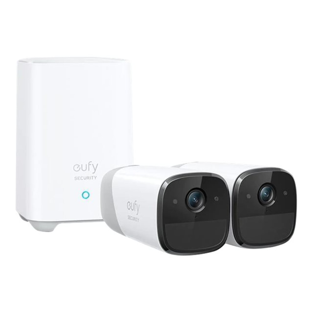 Eufy eufyCam 2 - Network surveillance camera - outdoor, indoor - weatherproof - color (Day&Night) - 2048 x 1080 - 1080p - audio - wireless - Wi-Fi - with Eufy HomeBase 2 (pack of 2)