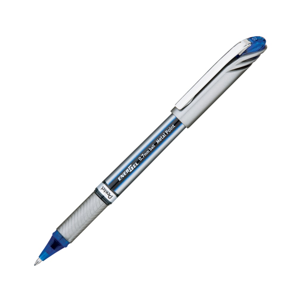 Pentel EnerGel NV Liquid Gel Pens, Medium Point, 0.7 mm, Blue Ink, Pack Of 12 Pens