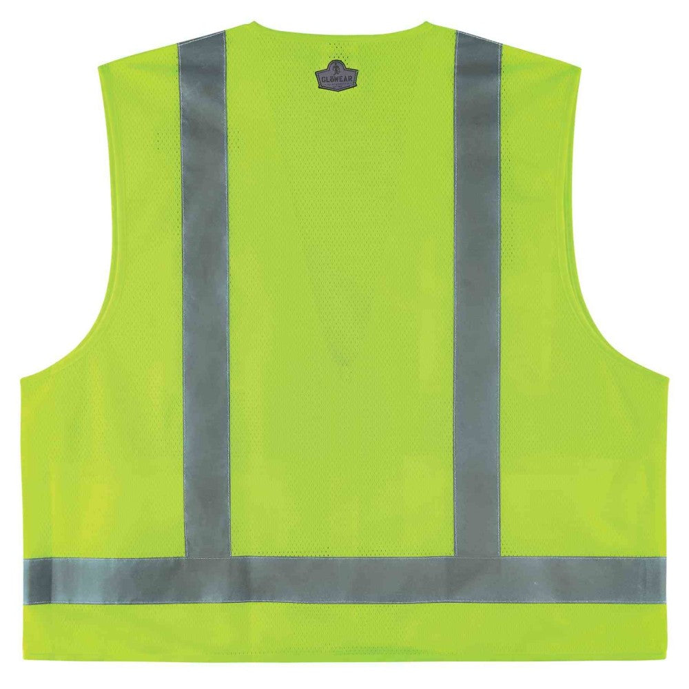 Ergodyne GloWear Safety Vest, Economy Surveyors 8249Z, Type R Class 2, 4X/5X, Lime