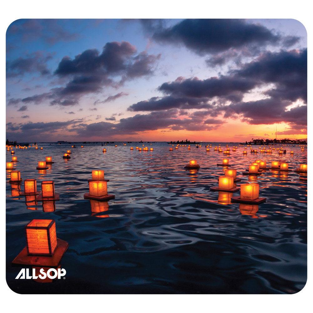 Allsop Naturesmart Mouse Pad, 8in x 8-3/4in, Lanterns