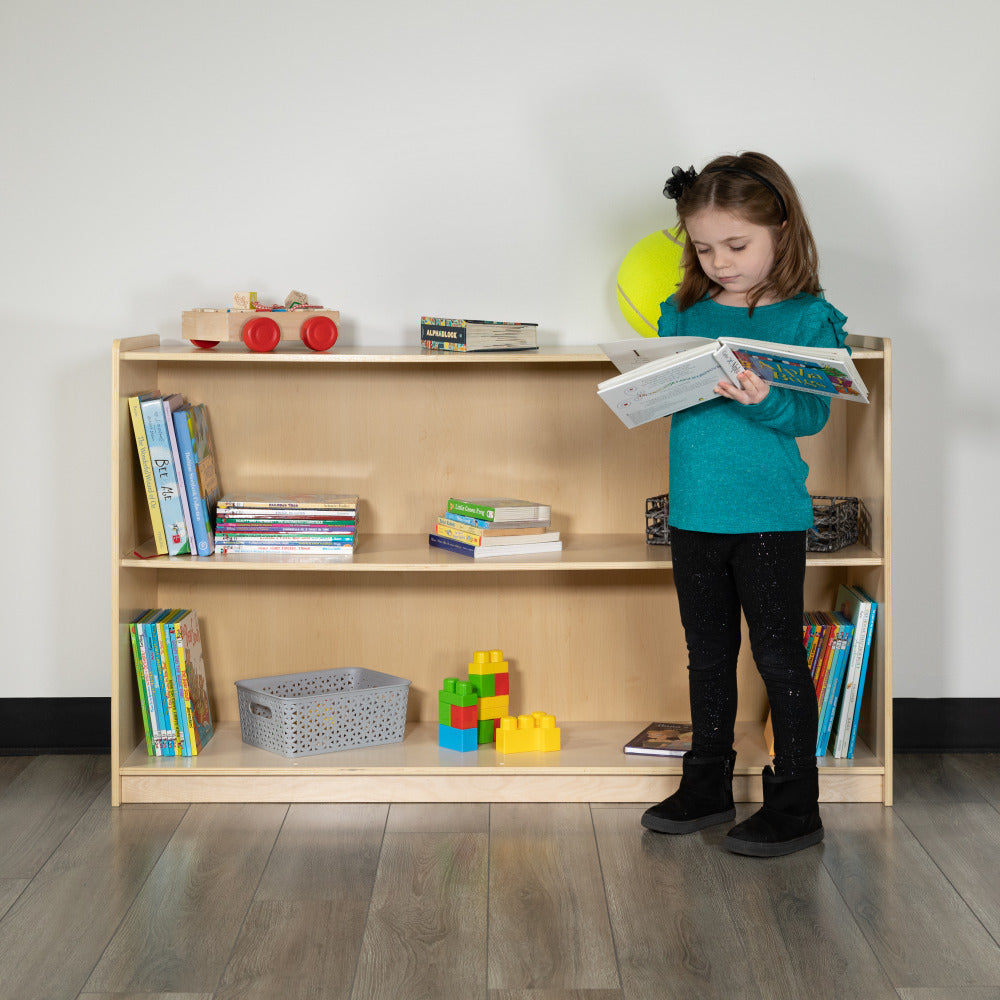 Flash Furniture Wooden School Classroom Storage Cabinet, 30inH x 48inW x 15inD, Natural