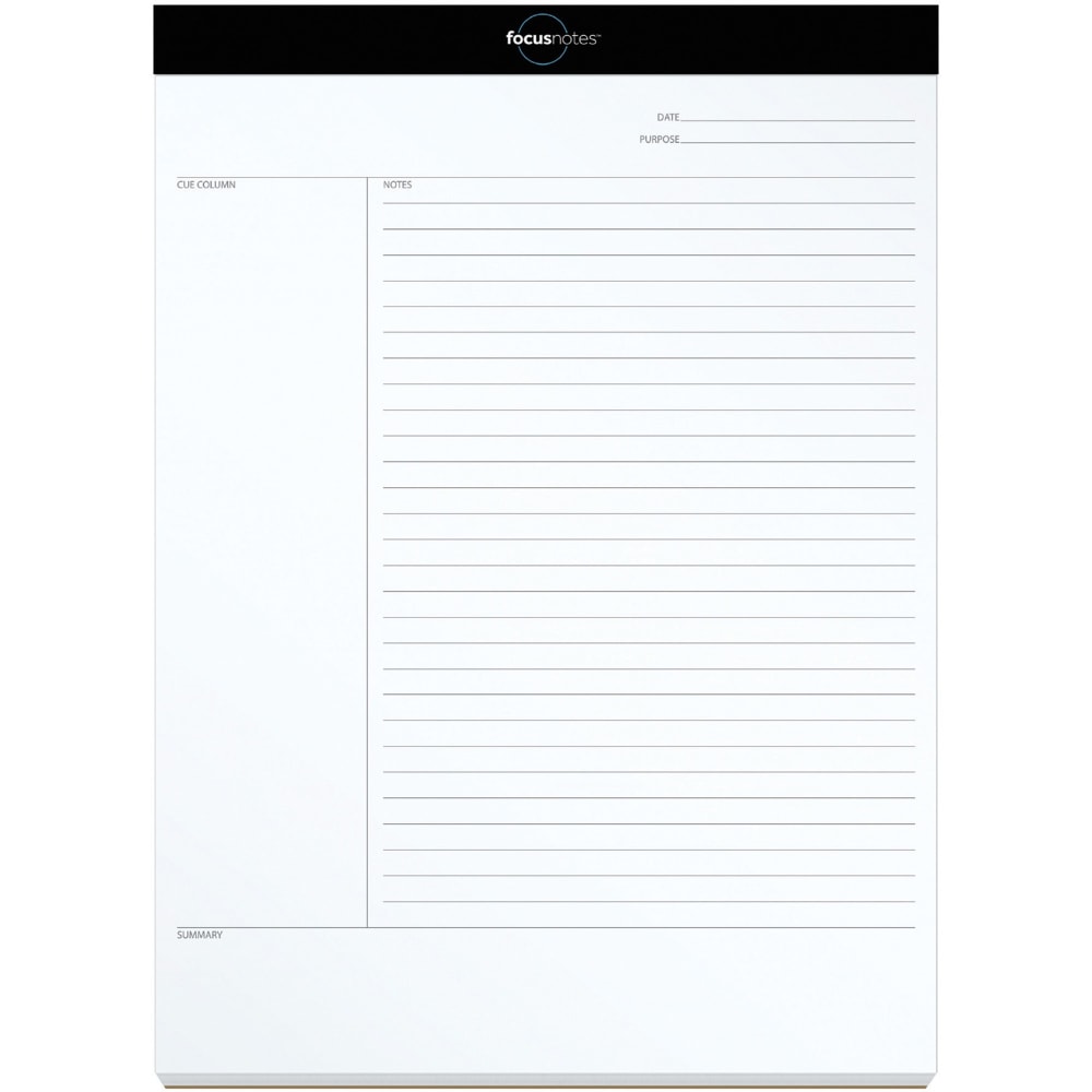 TOPS Idea Collective Legal Pad, 8 1/2in x 11 3/4in, Legal Ruled, 50 Sheets, White