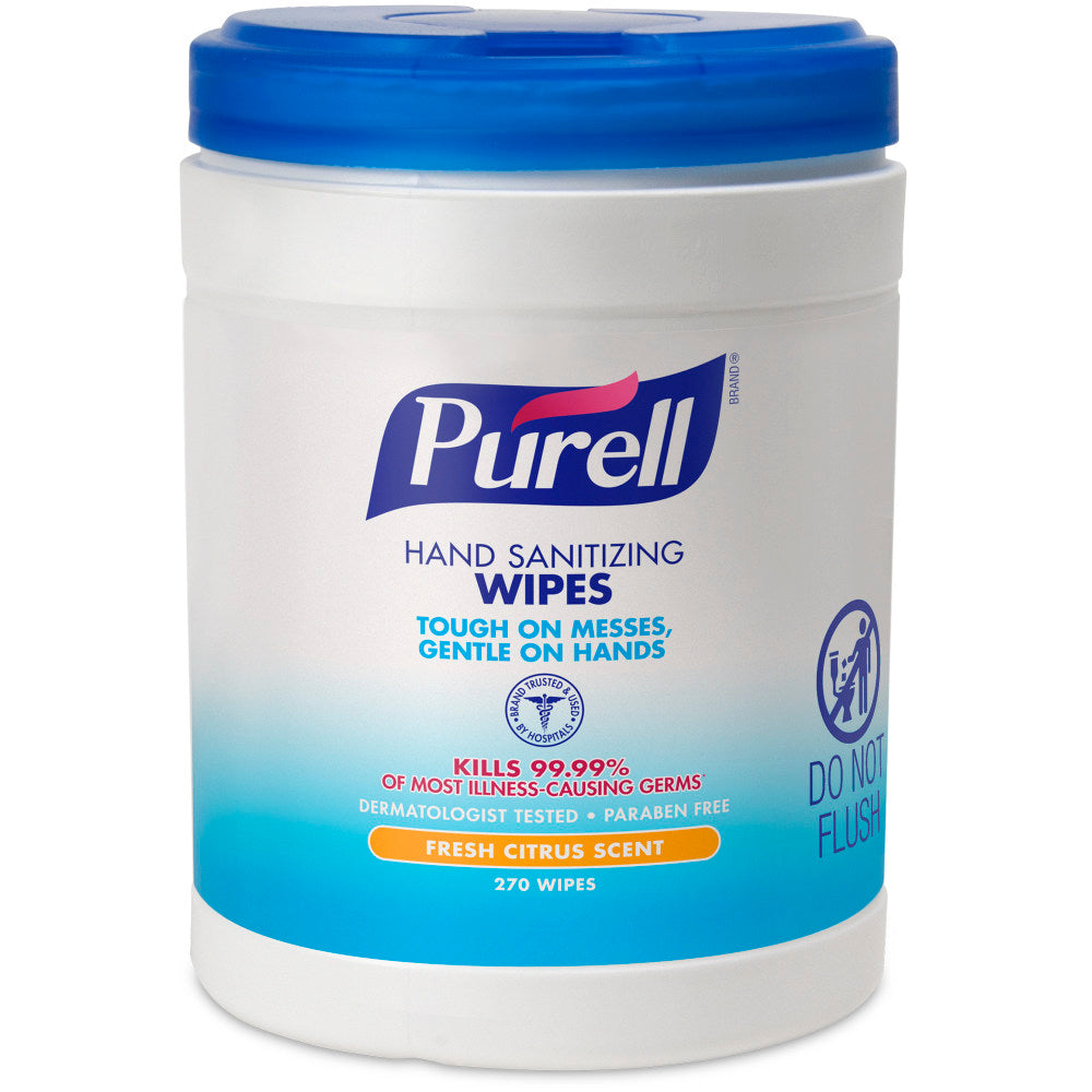 Purell Sanitizing Wipes, Canister Of 270 Wipes