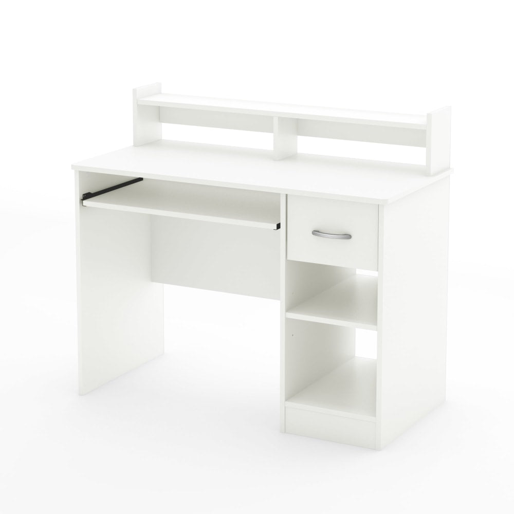 South Shore Axess 41inW Computer Desk With Keyboard Tray, Pure White