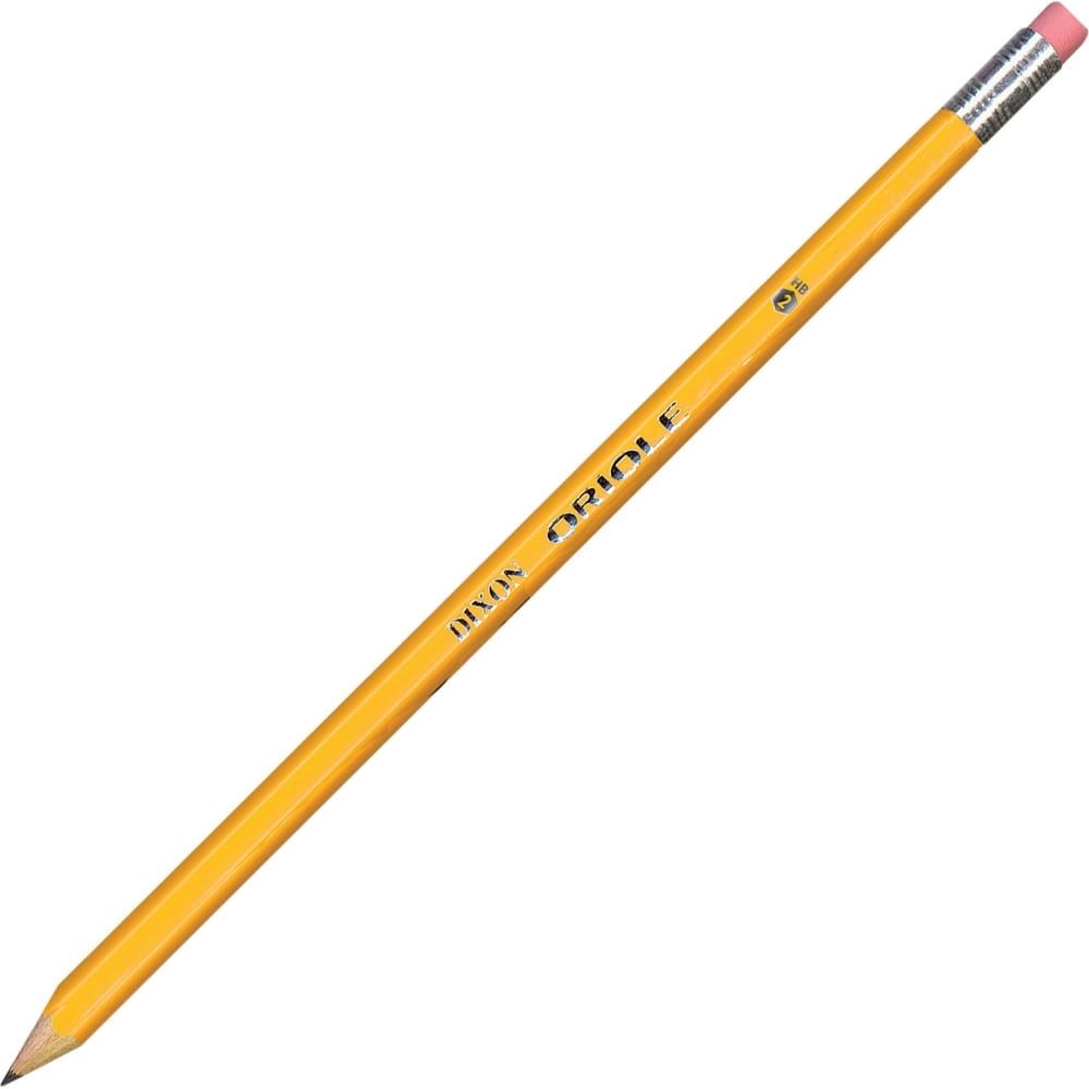 Dixon Oriole Pencils, Presharpened, #2 Lead, Soft, Pack of 12