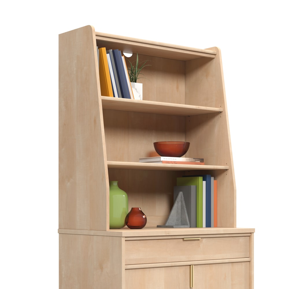 Sauder Clifford Place 29inW Library Hutch, Natural Maple