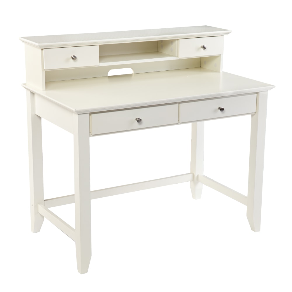 SEI Furniture Barberry 24inW Secretary Desk, White