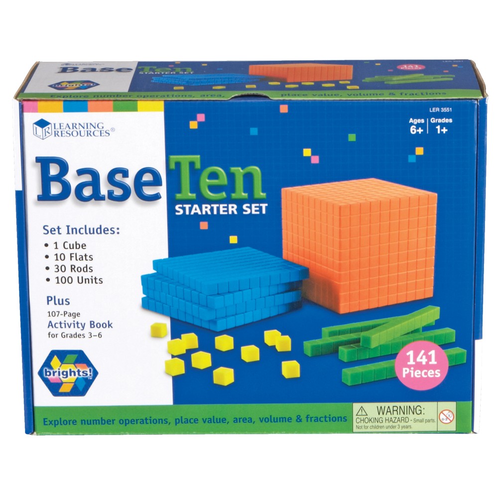 Learning Resources Brights! Base 10 Starter Set, Grades 1 - 9