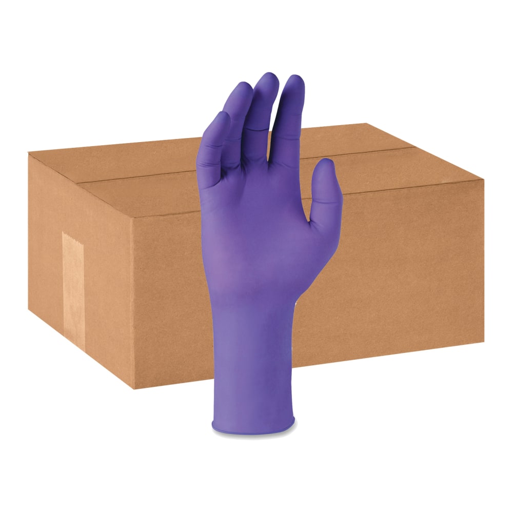 KIMTECH Purple Nitrile Exam Gloves - 12in - Medium Size - Purple - Durable, Textured Fingertip, Latex-free, Tear Resistant - For Chemotherapy - 500 / Carton - 6 mil Thickness