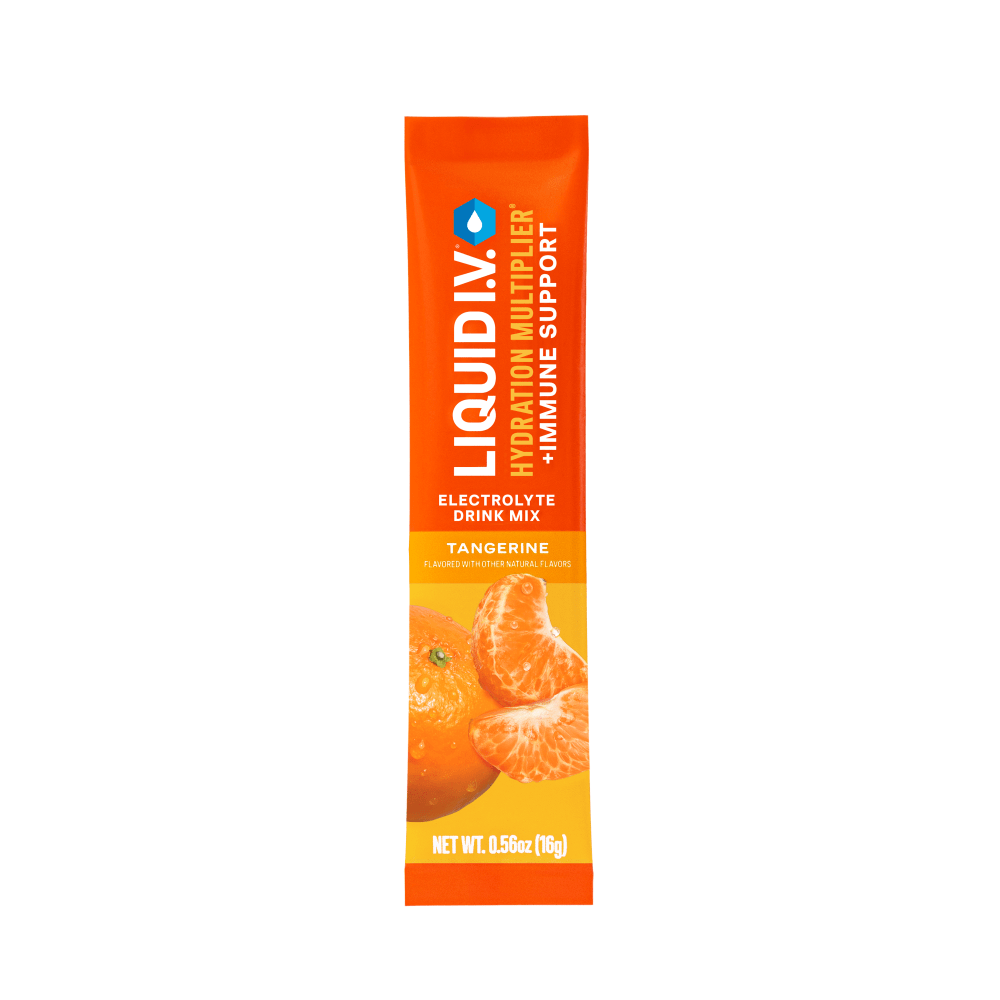 Liquid IV Hydration Multiplier+ Immune Support Drink Mix, 0.56 Fl Oz, Tangerine, Pack Of 10 Pouches