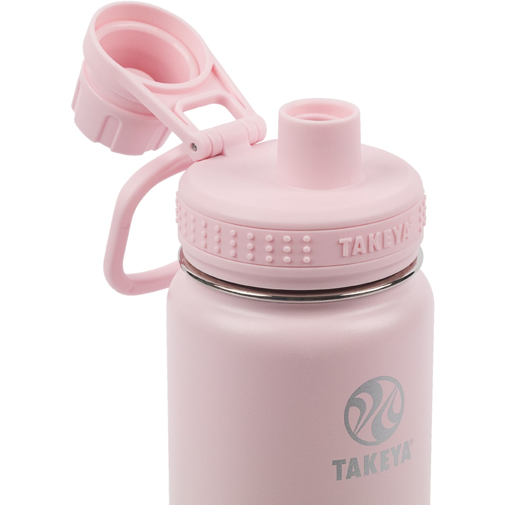 Takeya Actives Spout Reusable Water Bottle, 18 Oz, Blush