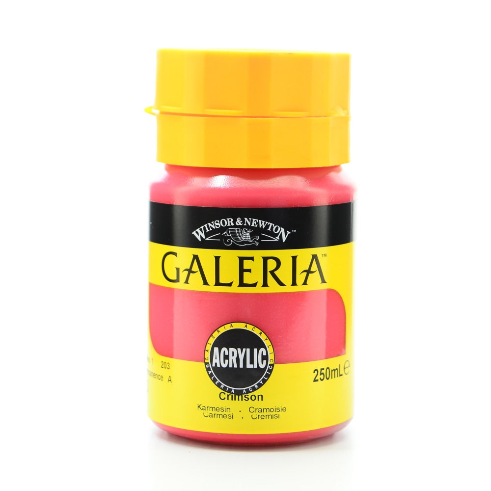 Winsor & Newton Galeria Flow Formula Acrylic Colors, 250 mL, Crimson, 203, Pack Of 2