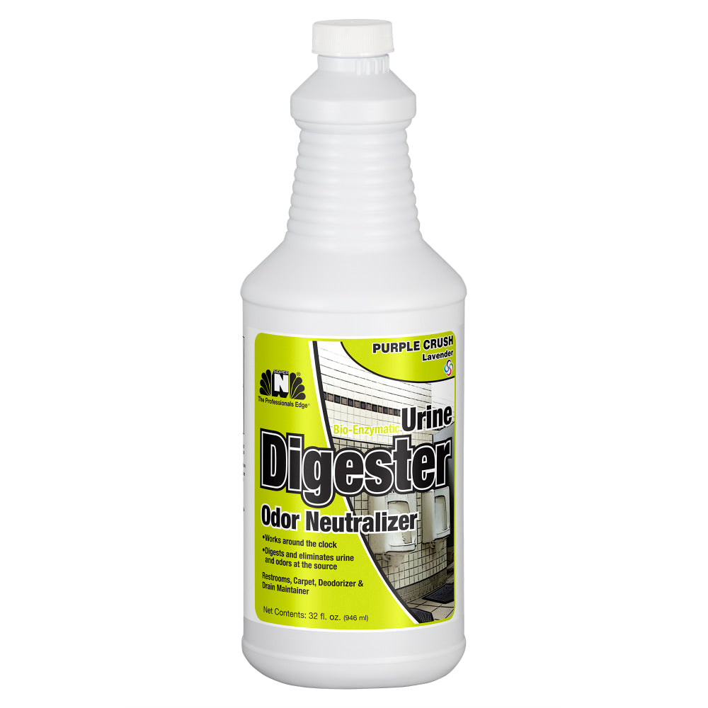 Hospeco Super N Urine Digester With Odor Neutralizer, Lavender Purple Crush, 1 Qt, Pack Of 12 Bottles