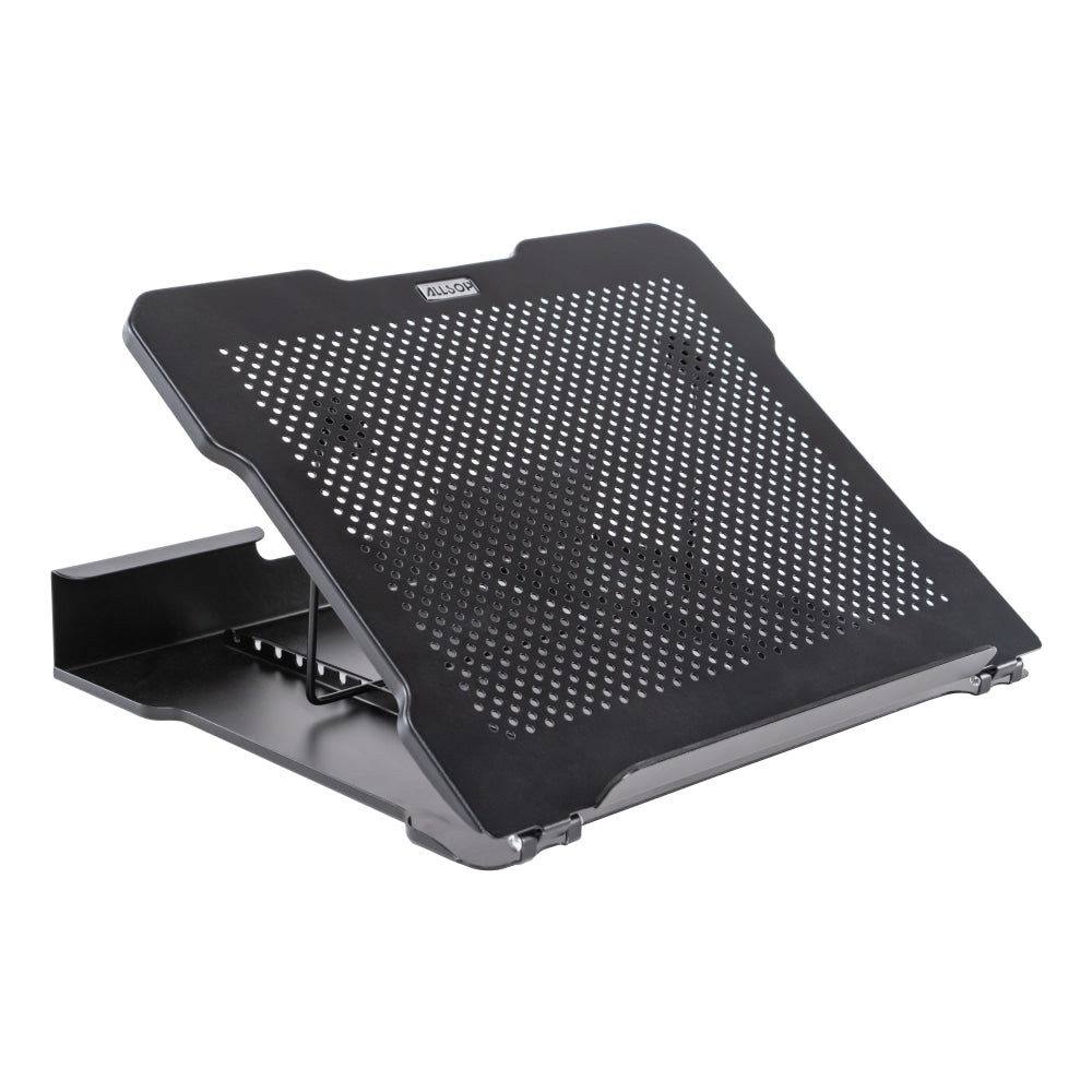 Allsop Adjustable Metal Laptop Stand, 2-1/2inH x 13-7/16inW x 11-1/2inD, Black