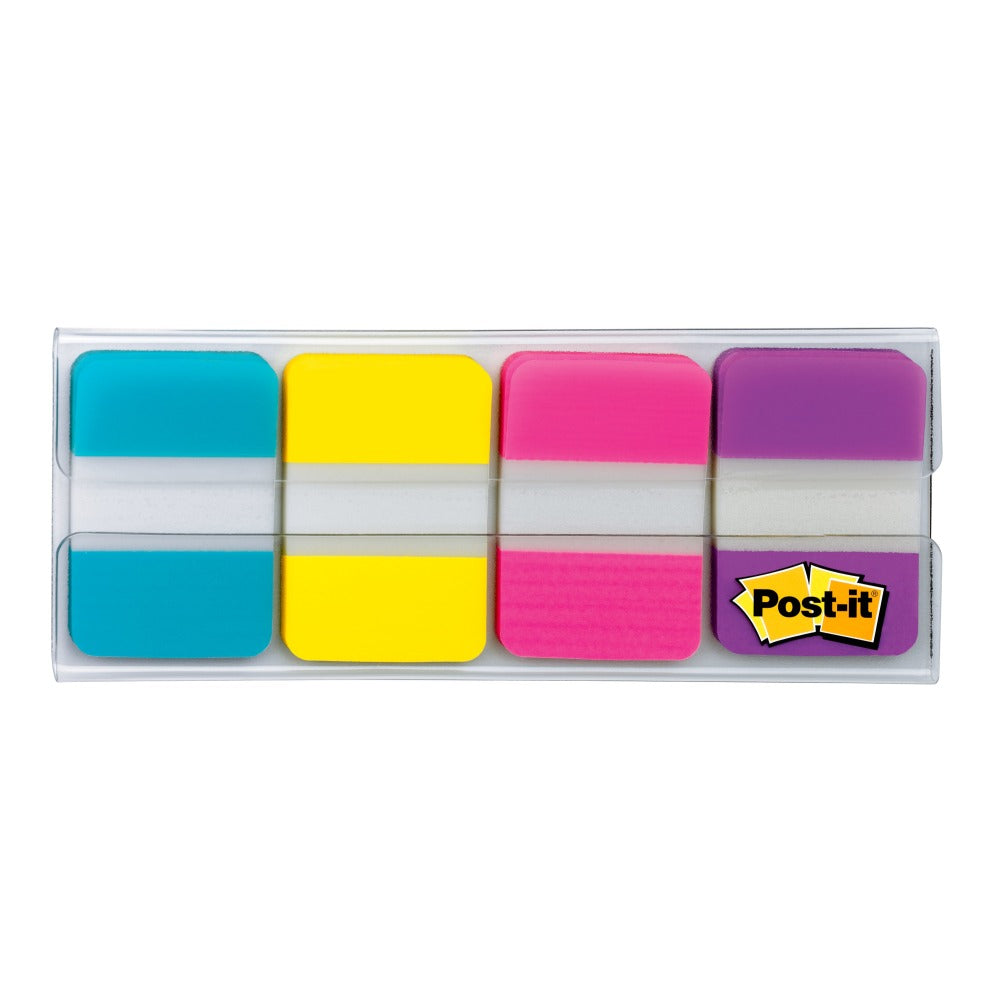 Post-it Tabs With On-The-Go Dispenser, 1in, Assorted Colors (686-AYPV1IN), Pack Of 88 Tabs; Aqua, Yellow, Pink, Violet