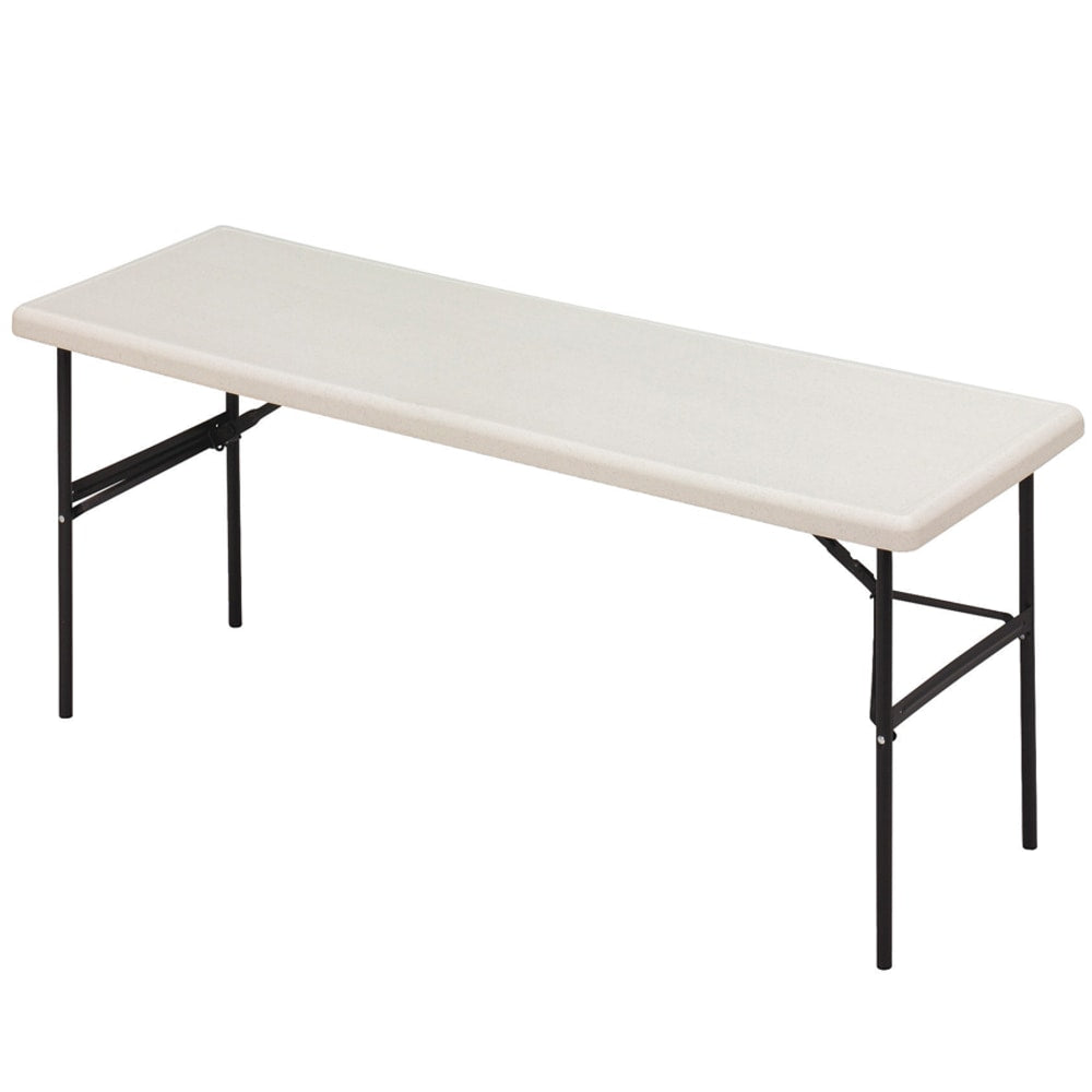 Iceberg IndestrucTable TOO 1200-Series Folding Table, 72inW x 24inD, Platinum