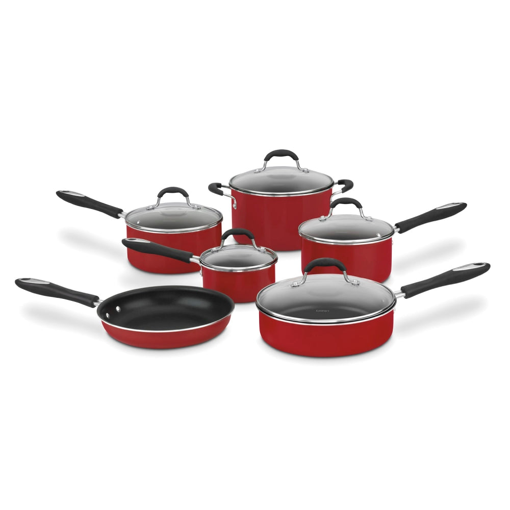 Cuisinart Non-Stick 11-Piece Cookware Set, Red