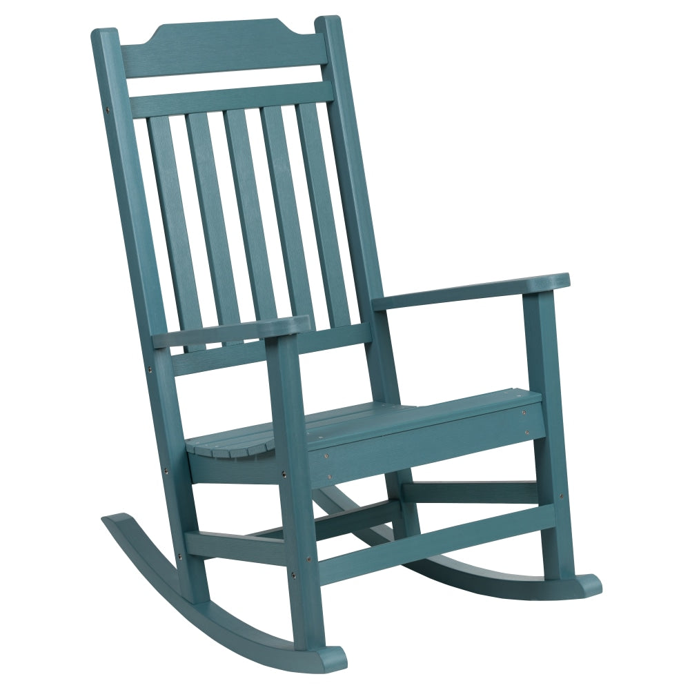 Flash Furniture Winston All-Weather Rocking Chair, Teal