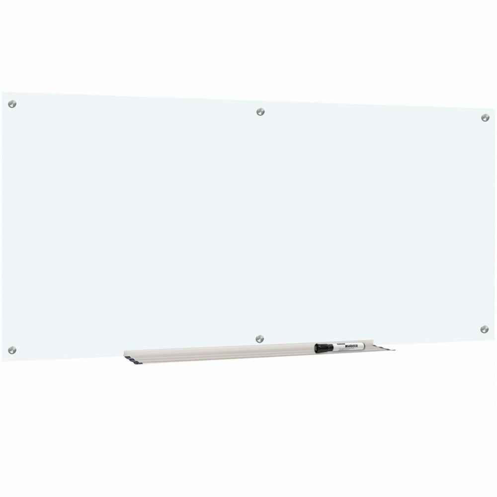 Lorell Glass Unframed Dry-Erase Whiteboard, 36in x 72in, White