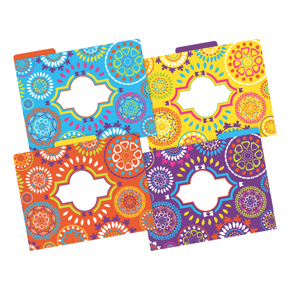 Barker Creek Tab File Folders, Letter Size, Moroccan, Pack Of 24 Folders