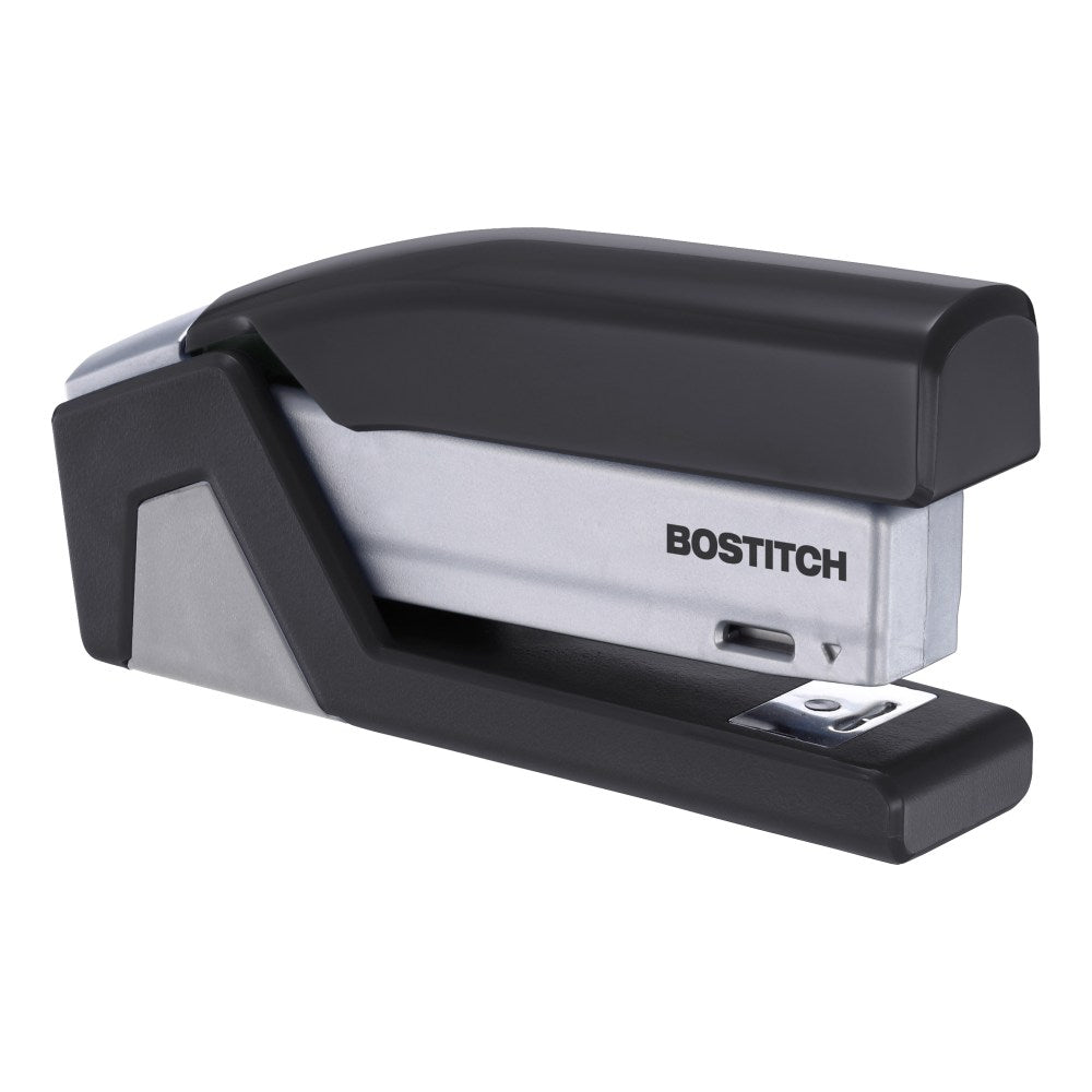 Bostitch InJoy 20 Spring-Powered Compact Stapler, 20 Sheets Capacity, Black/Gray