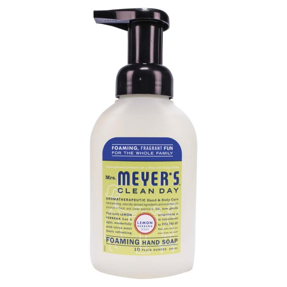 Mrs. Meyers Clean Day Foam Hand Soap, Lemon Verbena Scent, 10 Oz, Carton of 6 Bottles