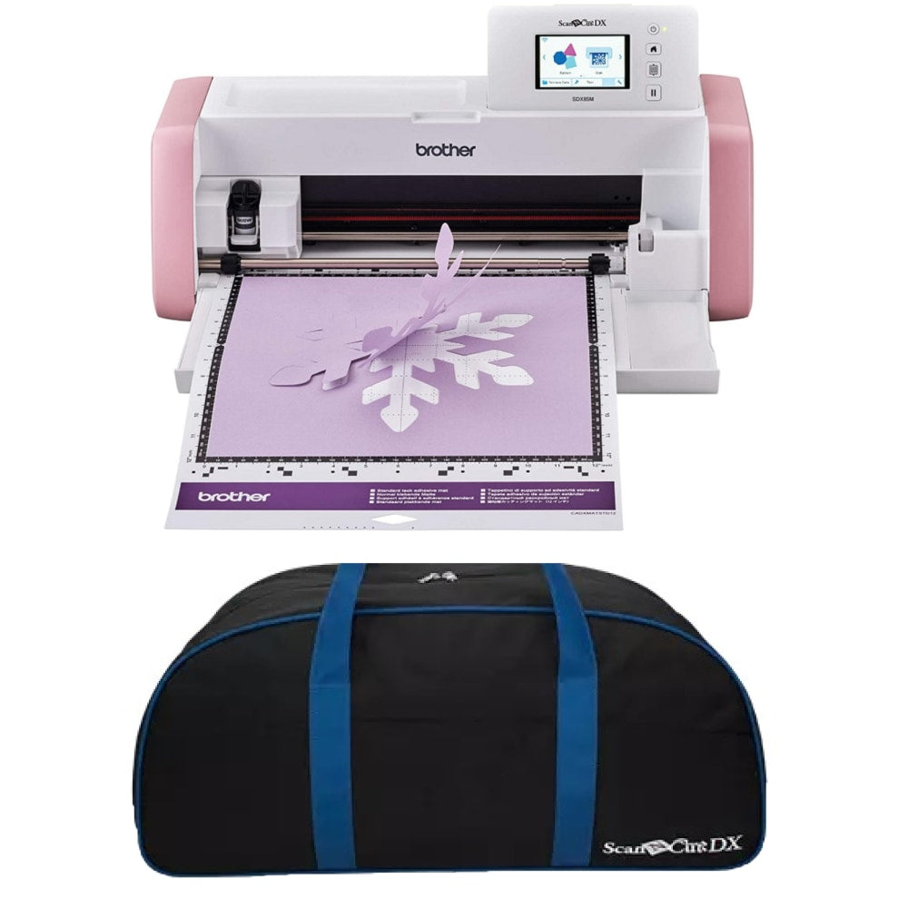 Brother ScanNCut SDX85M Electronic DIY Cutting Machine With Scanner Plus Duffel Bag, Maui/Pink