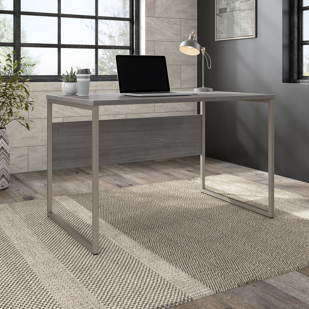 Bush Business Furniture Hybrid 48inW x 30inD Computer Table Desk With Metal Legs, Platinum Gray, Standard Delivery