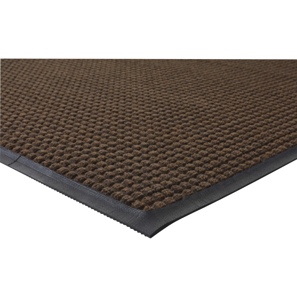 Genuine Joe Waterguard Indoor/Outdoor Floor Mat, 4ft x 6ft, Chocolate Brown