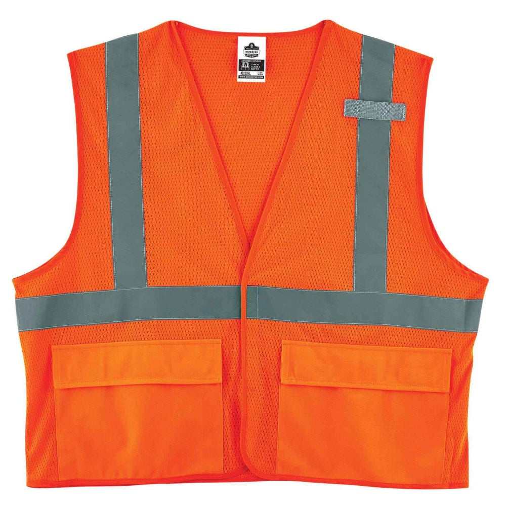 Ergodyne GloWear Safety Vest, Mesh 8220HL, Type R Class 2, Small/Medium, Orange