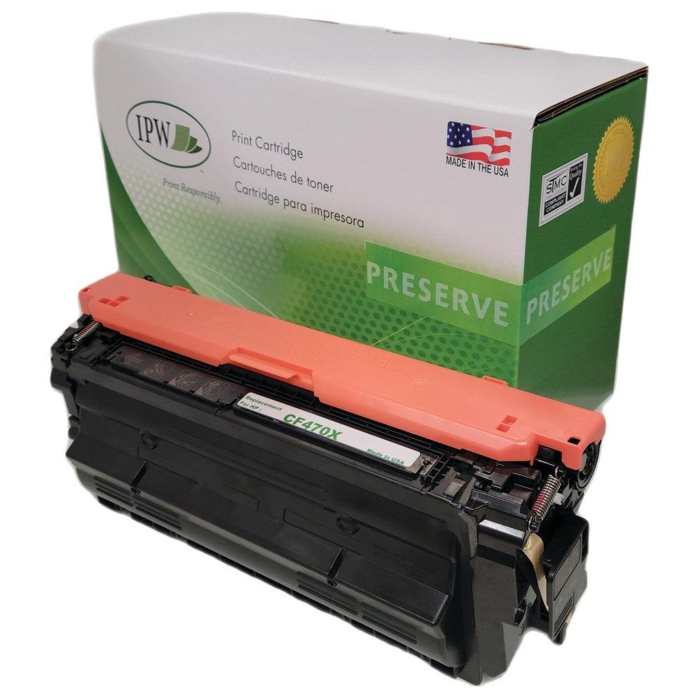 IPW Preserve Remanufactured Black High Yield Toner Cartridge Replacement For HP CF470X, 545-470-ODP