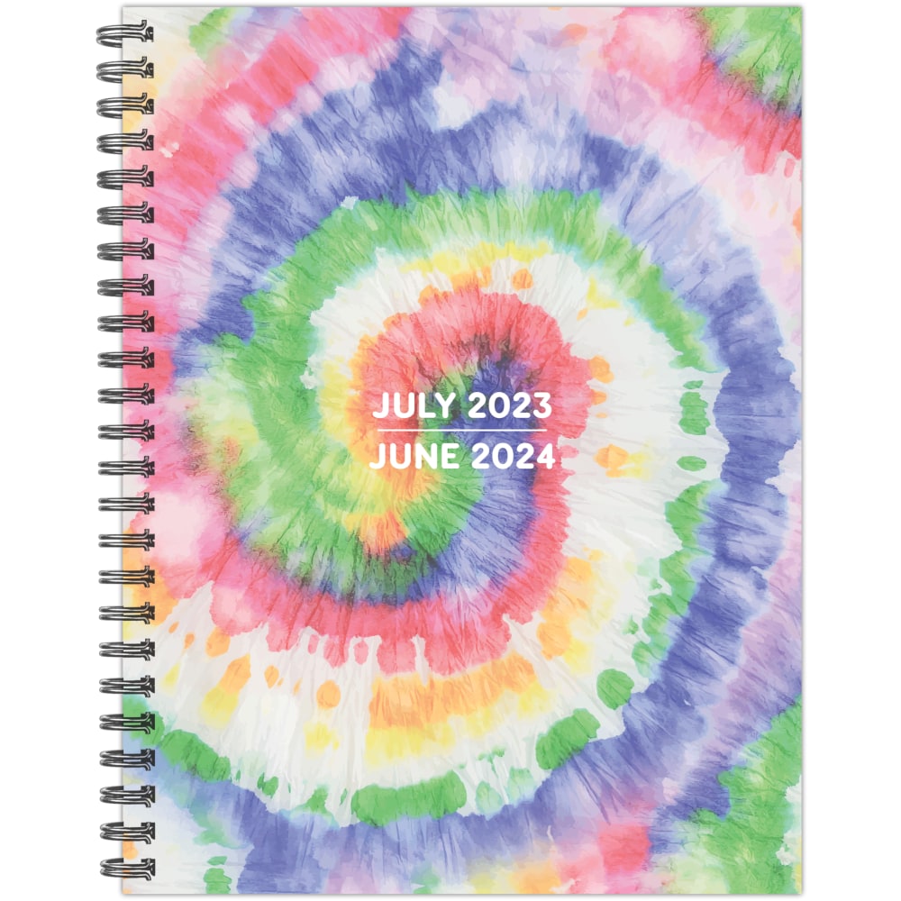 2023-2024 Willow Creek Press Academic Weekly Softcover Planner, 6-1/2in x 8-1/2in, Totally Tie-Dye, July 2023 To June 2024