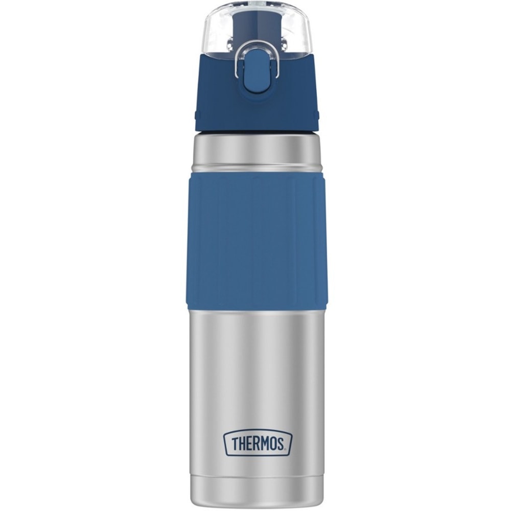 Thermos 18-Ounce Vacuum-Insulated Stainless Steel Hydration Bottle (Slate Blue) - 18 fl oz (532.3 mL) - Vacuum - Slate Blue, Blue