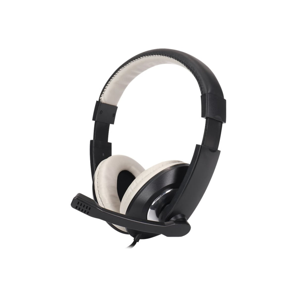 B3E 5277 - Headset - full size - wired - USB - black, white