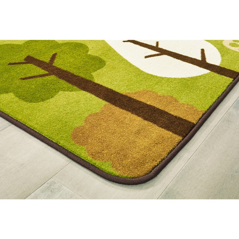 Carpets for Kids KIDSoft Tranquil Trees Decorative Rug, 6ft x 9ft, Green