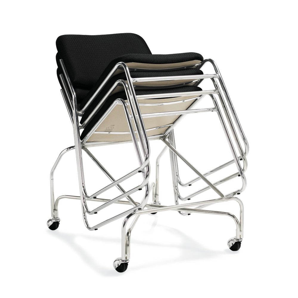 Offices To Go Stackable Chair, Black/Chrome, Pack Of 2